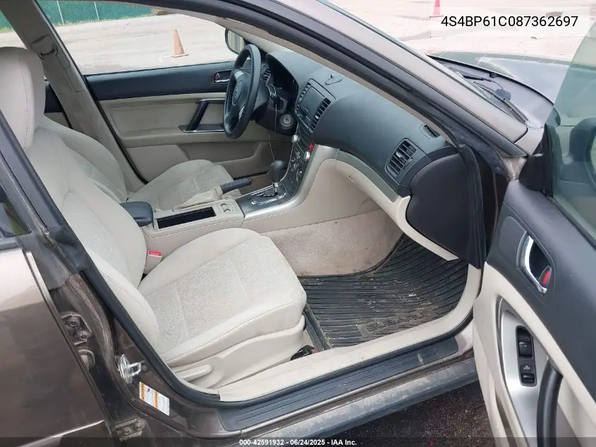 2008 Subaru Outback 2.5I/2.5I L.l. Bean Edition VIN: 4S4BP61C087362697 Lot: 42591932