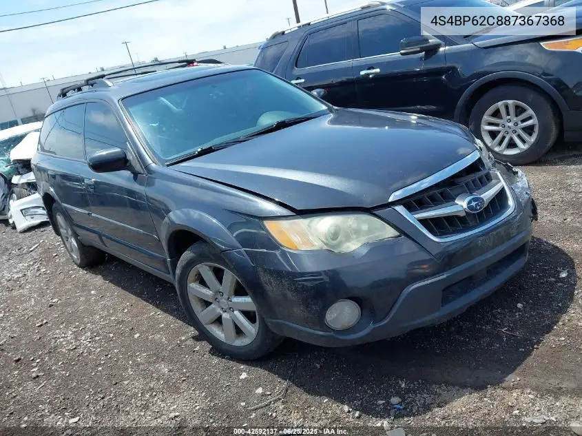 2008 Subaru Outback VIN: 4S4BP62C887367368 Lot: 42592137