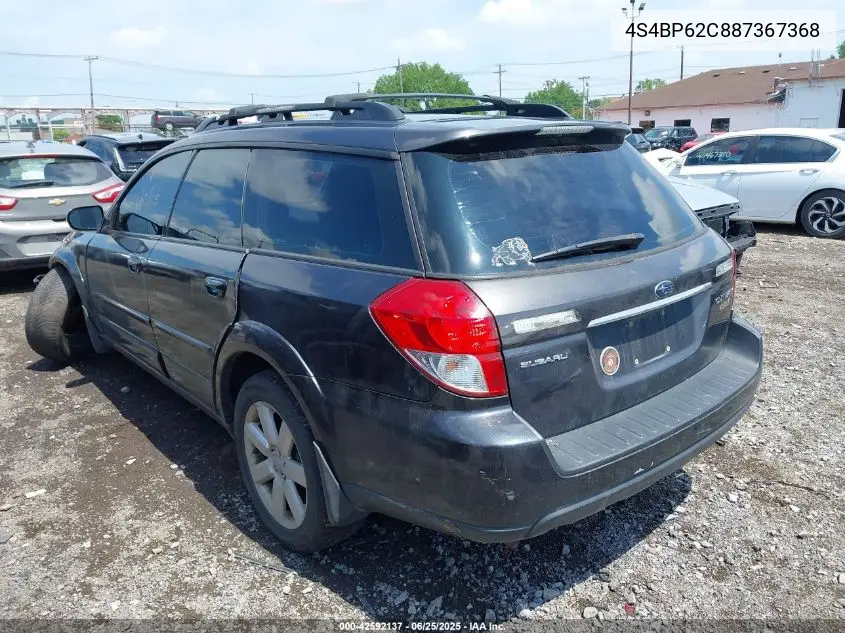 2008 Subaru Outback VIN: 4S4BP62C887367368 Lot: 42592137