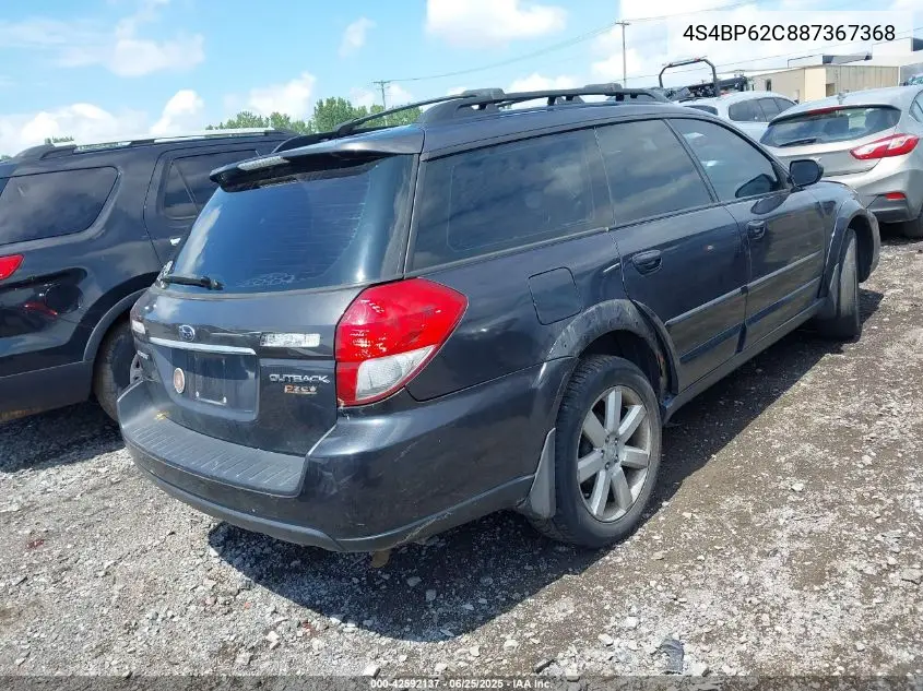 2008 Subaru Outback VIN: 4S4BP62C887367368 Lot: 42592137