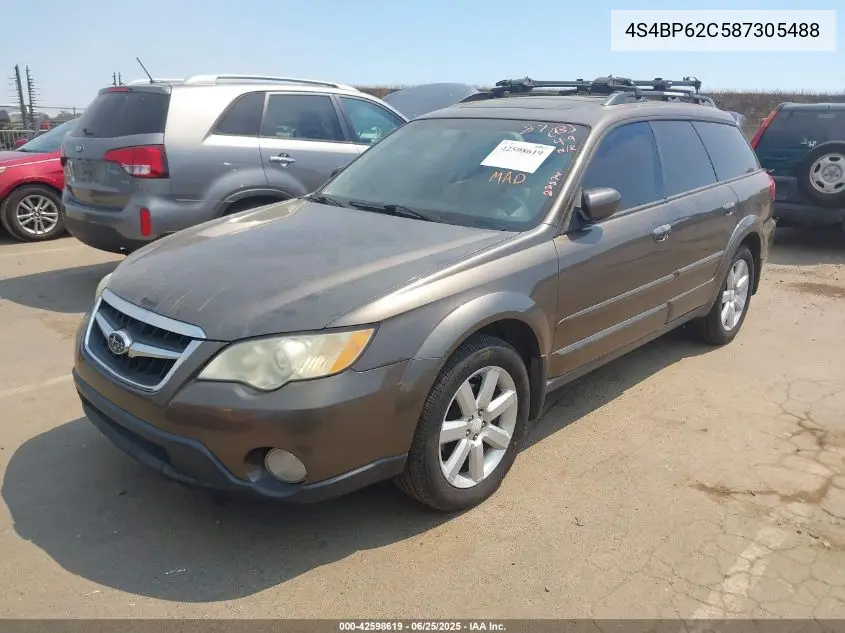 2008 Subaru Outback 2.5I Limited/2.5I Limited L.l. Bean Edition VIN: 4S4BP62C587305488 Lot: 42598619