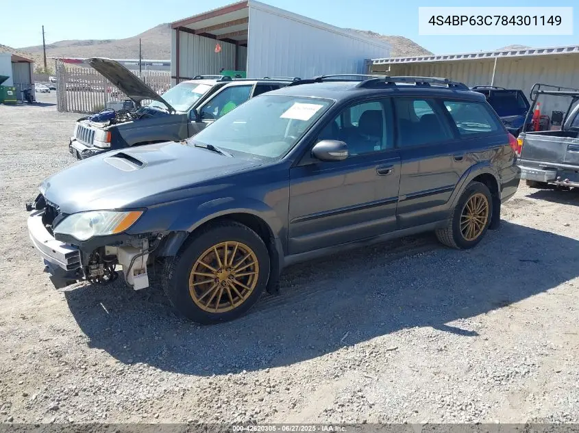 2008 Subaru Outback 2.5Xt Limited VIN: 4S4BP63C784301149 Lot: 42620305