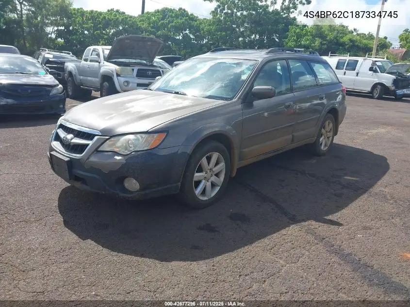 2008 Subaru Outback 2.5I Limited/2.5I Limited L.l. Bean Edition VIN: 4S4BP62C187334745 Lot: 42677296