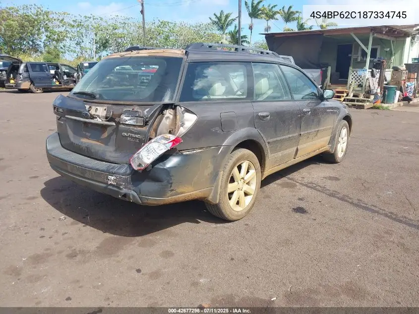 2008 Subaru Outback 2.5I Limited/2.5I Limited L.l. Bean Edition VIN: 4S4BP62C187334745 Lot: 42677296