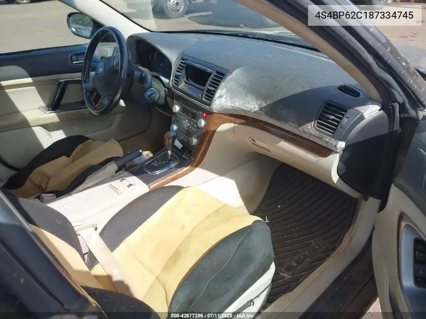 2008 Subaru Outback 2.5I Limited/2.5I Limited L.l. Bean Edition VIN: 4S4BP62C187334745 Lot: 42677296