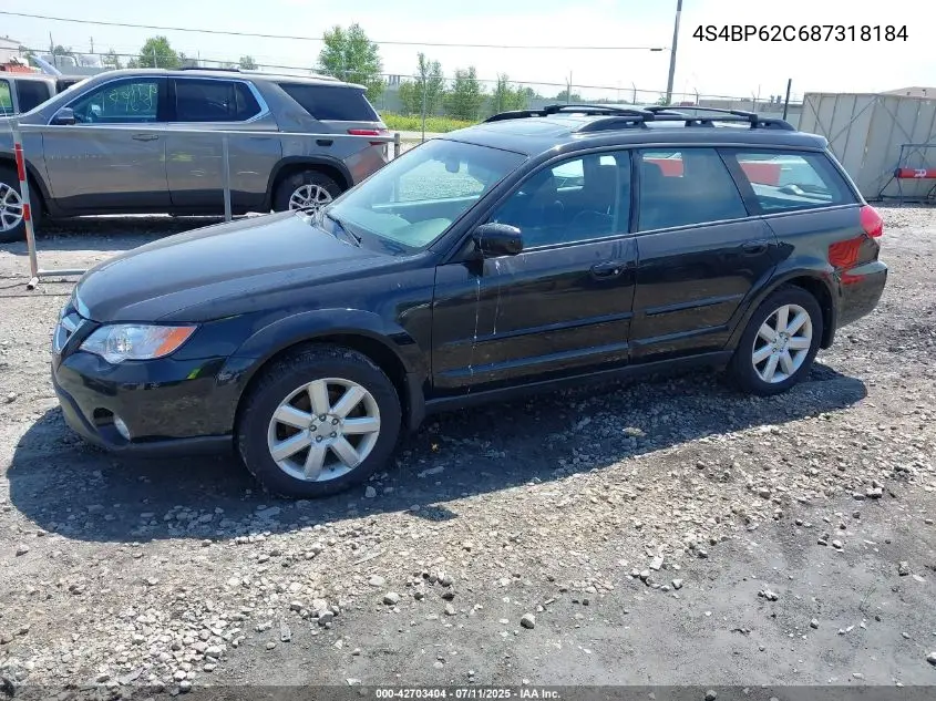 2008 Subaru Outback 2.5I Limited/2.5I Limited L.l. Bean Edition VIN: 4S4BP62C687318184 Lot: 42703404
