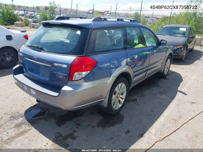 2008 Subaru Outback 2.5I Limited/2.5I Limited L.l. Bean Edition VIN: 4S4BP62CX87358722 Lot: 42723890