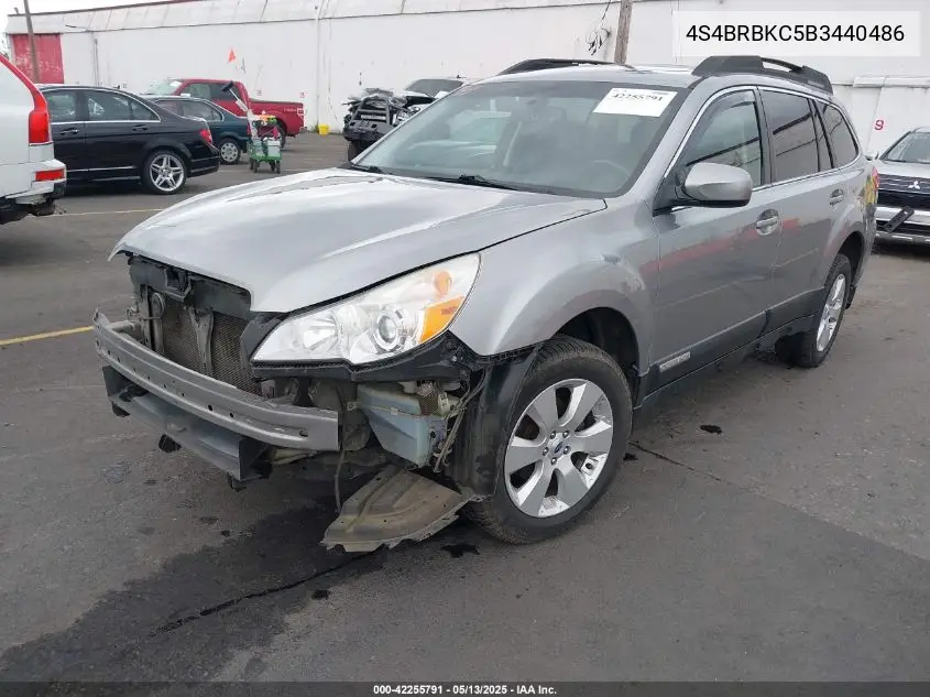 2011 Subaru Outback 2.5I Limited VIN: 4S4BRBKC5B3440486 Lot: 42255791