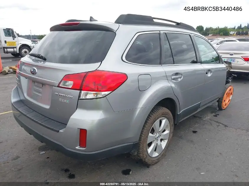 2011 Subaru Outback 2.5I Limited VIN: 4S4BRBKC5B3440486 Lot: 42255791