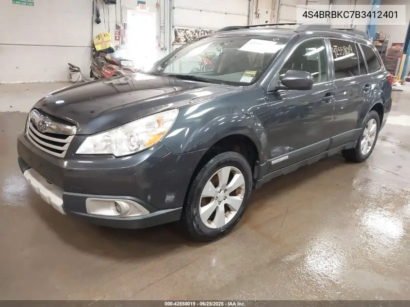 2011 Subaru Outback 2.5I Limited VIN: 4S4BRBKC7B3412401 Lot: 42558019
