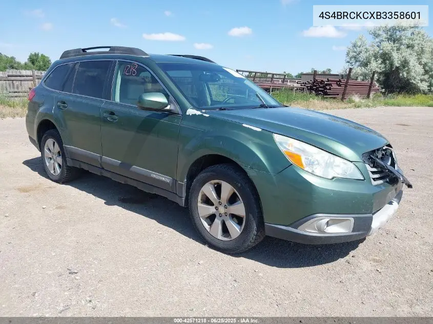 2011 Subaru Outback 2.5I Limited VIN: 4S4BRCKCXB3358601 Lot: 42571218