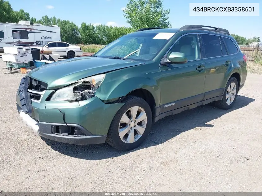 2011 Subaru Outback 2.5I Limited VIN: 4S4BRCKCXB3358601 Lot: 42571218