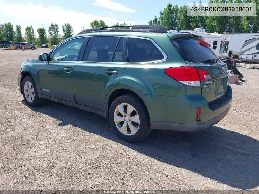 2011 Subaru Outback 2.5I Limited VIN: 4S4BRCKCXB3358601 Lot: 42571218