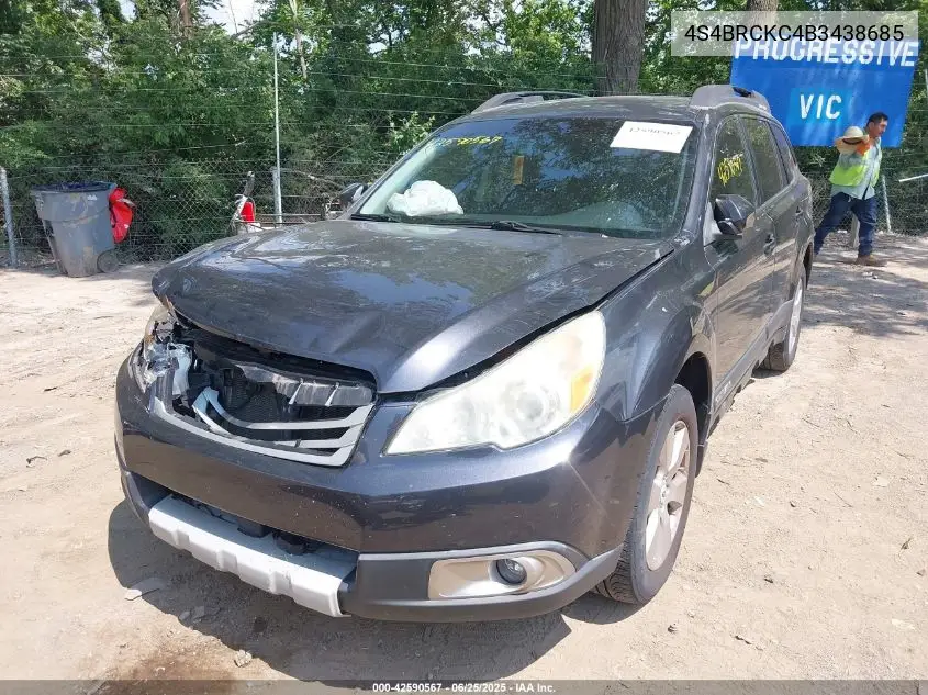 2011 Subaru Outback 2.5I Limited VIN: 4S4BRCKC4B3438685 Lot: 42590567