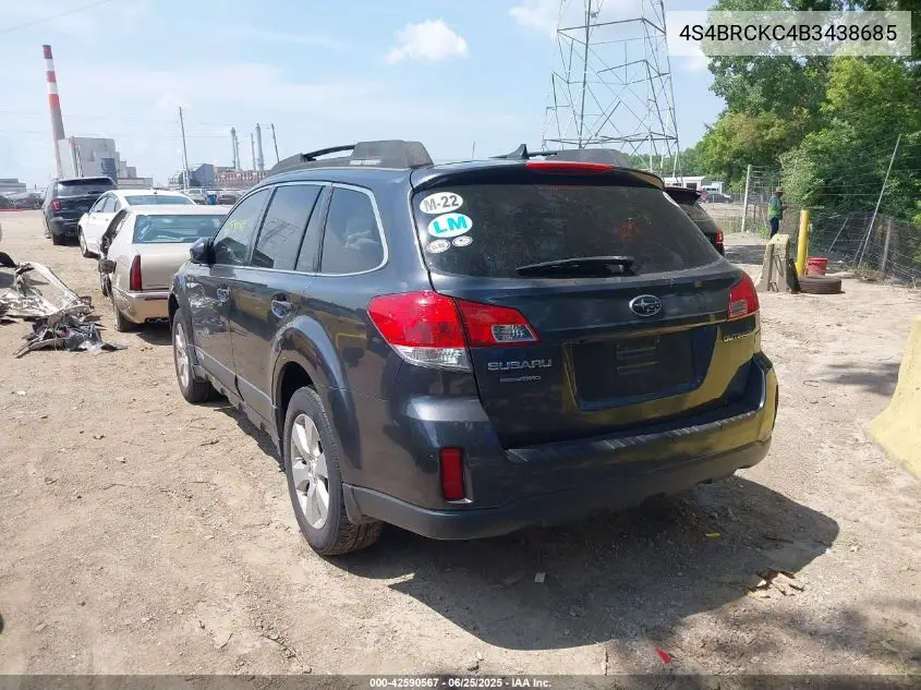 2011 Subaru Outback 2.5I Limited VIN: 4S4BRCKC4B3438685 Lot: 42590567