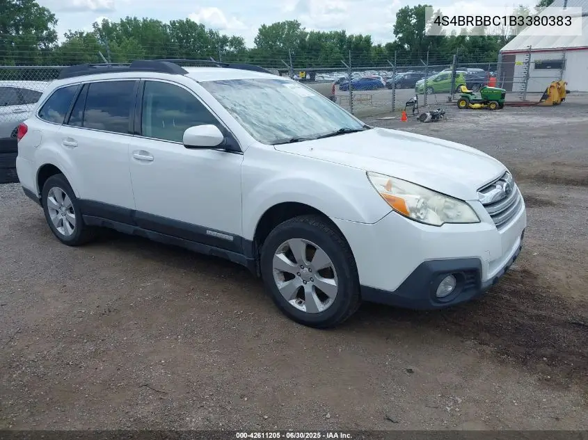 2011 Subaru Outback 2.5I Premium VIN: 4S4BRBBC1B3380383 Lot: 42611205