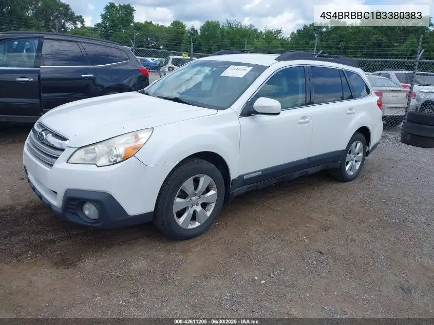 2011 Subaru Outback 2.5I Premium VIN: 4S4BRBBC1B3380383 Lot: 42611205