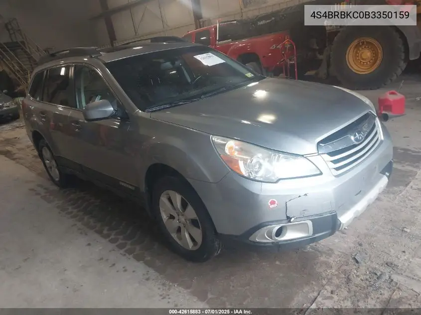 2011 Subaru Outback 2.5I Limited VIN: 4S4BRBKC0B3350159 Lot: 42615883