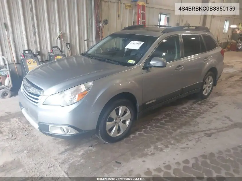 2011 Subaru Outback 2.5I Limited VIN: 4S4BRBKC0B3350159 Lot: 42615883