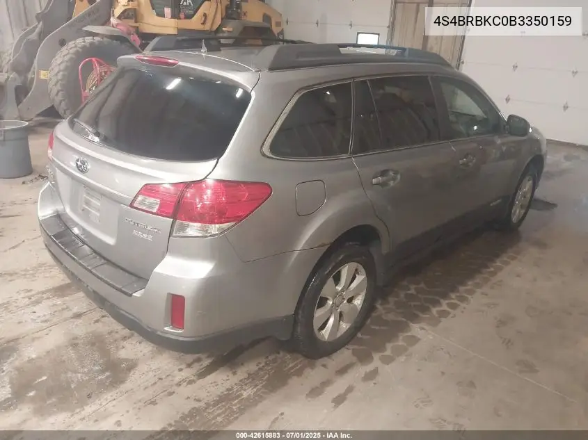 2011 Subaru Outback 2.5I Limited VIN: 4S4BRBKC0B3350159 Lot: 42615883