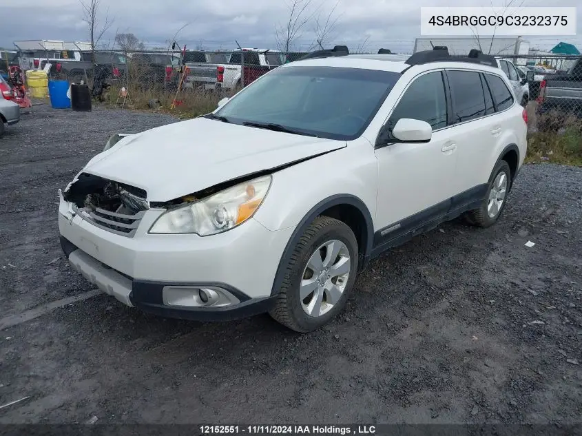 2012 Subaru Outback VIN: 4S4BRGGC9C3232375 Lot: 12152551