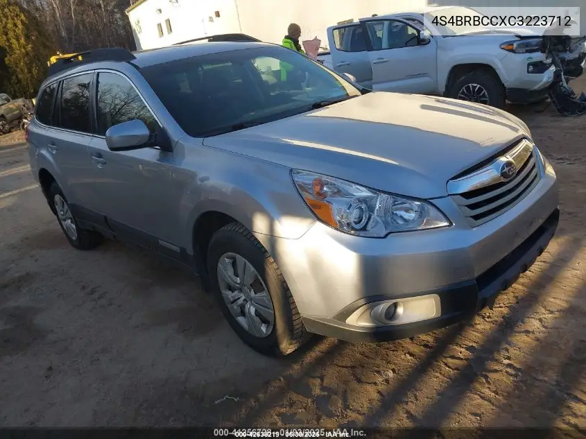 2012 Subaru Outback 2.5I Premium VIN: 4S4BRBCCXC3223712 Lot: 42638219