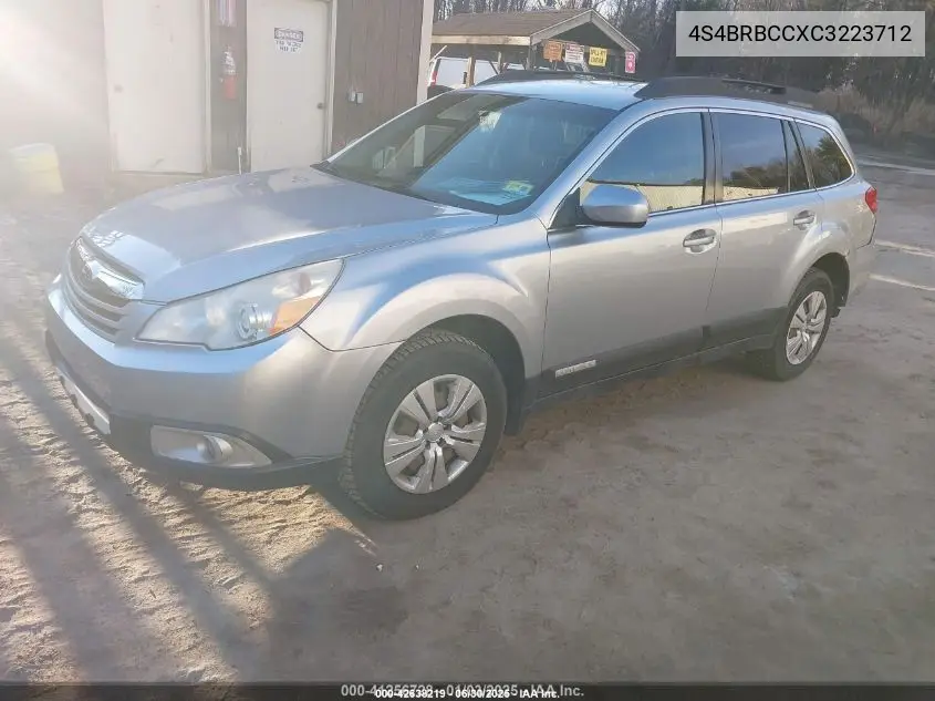 2012 Subaru Outback 2.5I Premium VIN: 4S4BRBCCXC3223712 Lot: 42638219