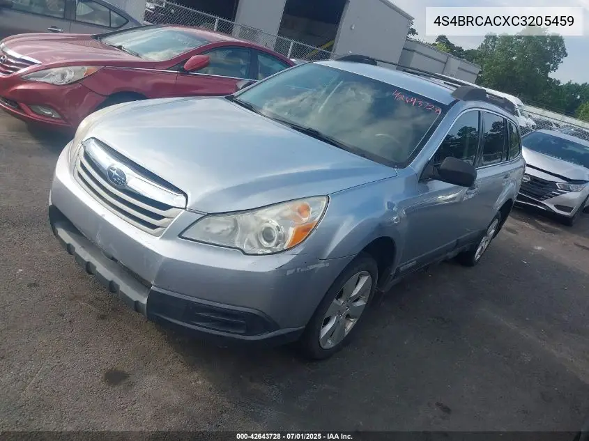 2012 Subaru Outback 2.5I VIN: 4S4BRCACXC3205459 Lot: 42643728