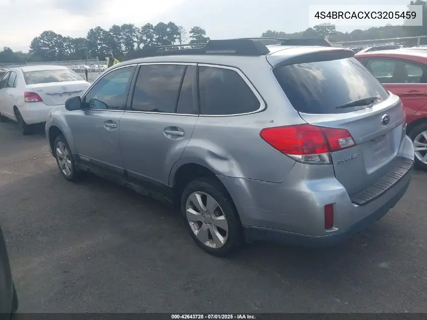 2012 Subaru Outback 2.5I VIN: 4S4BRCACXC3205459 Lot: 42643728
