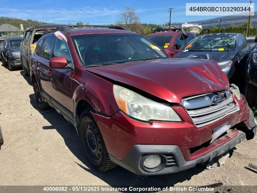 2013 Subaru Outback 2.5I Touring Package VIN: 4S4BRGBC1D3290344 Lot: 40006082