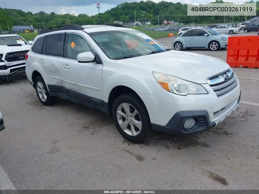 2013 Subaru Outback 2.5I Limited VIN: 4S4BRCPC0D3261919 Lot: 42236781