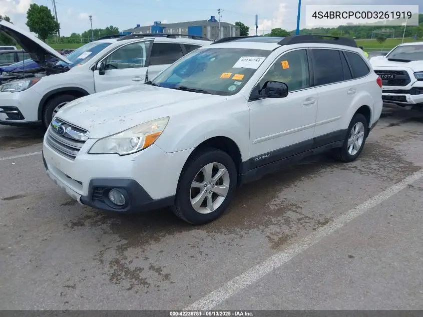 2013 Subaru Outback 2.5I Limited VIN: 4S4BRCPC0D3261919 Lot: 42236781