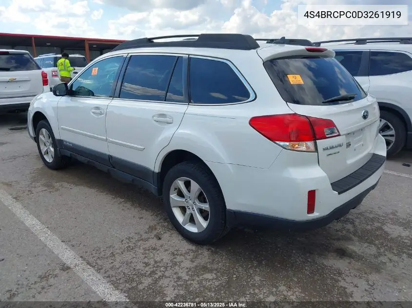 2013 Subaru Outback 2.5I Limited VIN: 4S4BRCPC0D3261919 Lot: 42236781
