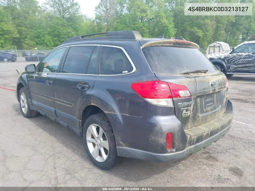 2013 Subaru Outback 2.5I Limited VIN: 4S4BRBKC0D3213127 Lot: 42252695