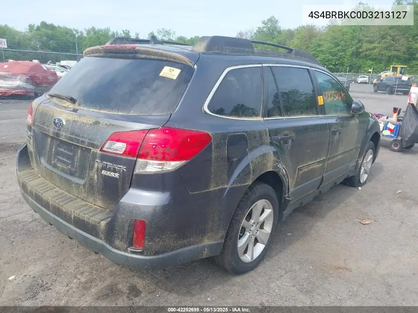 2013 Subaru Outback 2.5I Limited VIN: 4S4BRBKC0D3213127 Lot: 42252695