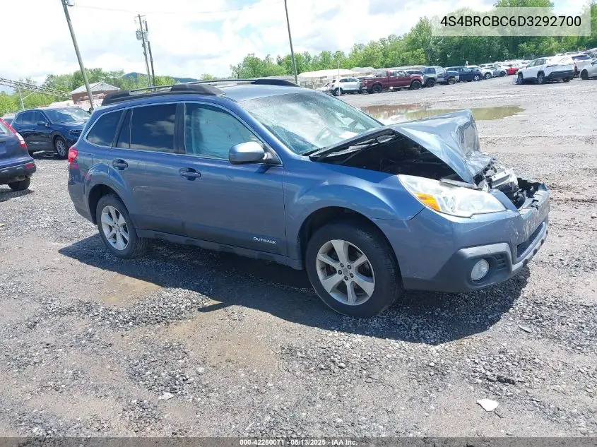 2013 Subaru Outback 2.5I Premium VIN: 4S4BRCBC6D3292700 Lot: 42260071