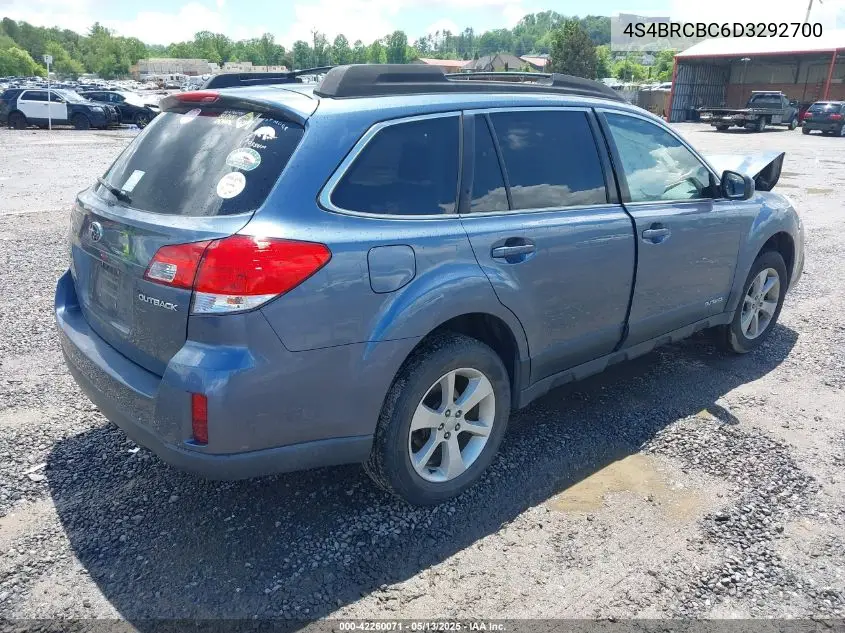 2013 Subaru Outback 2.5I Premium VIN: 4S4BRCBC6D3292700 Lot: 42260071
