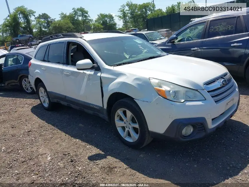 2013 Subaru Outback 2.5I Premium VIN: 4S4BRBCC9D3314021 Lot: 42552321