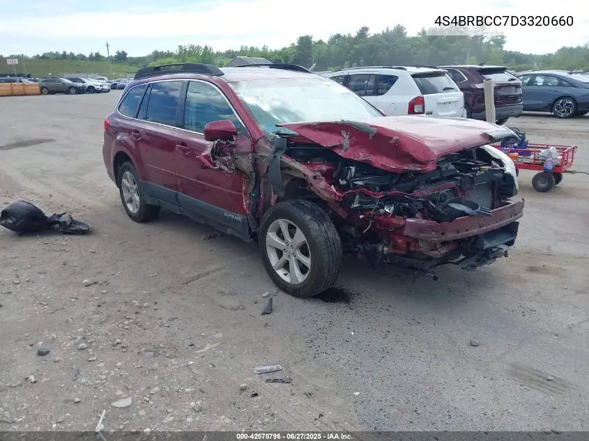 2013 Subaru Outback 2.5I Premium VIN: 4S4BRBCC7D3320660 Lot: 42578796