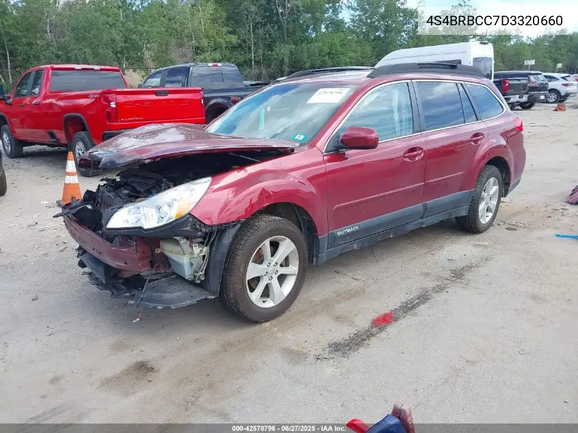 2013 Subaru Outback 2.5I Premium VIN: 4S4BRBCC7D3320660 Lot: 42578796