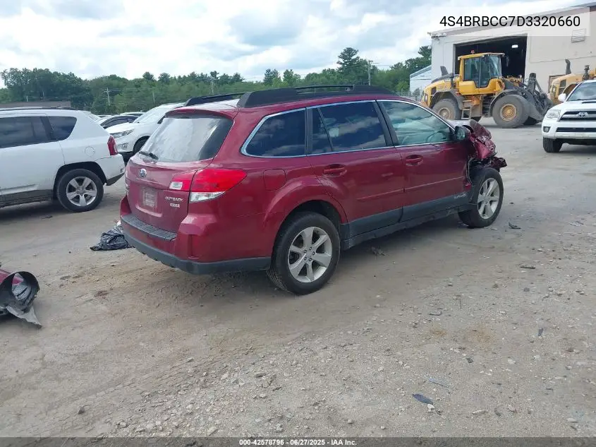 2013 Subaru Outback 2.5I Premium VIN: 4S4BRBCC7D3320660 Lot: 42578796