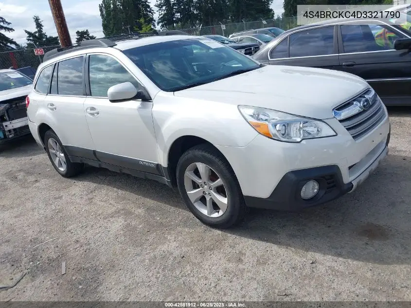 2013 Subaru Outback 2.5I Limited VIN: 4S4BRCKC4D3321790 Lot: 42581912