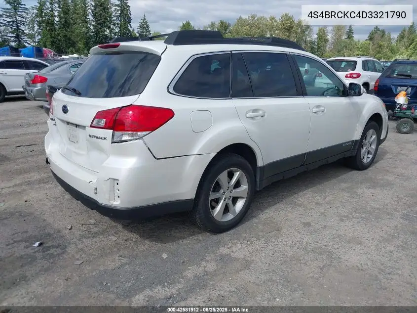 2013 Subaru Outback 2.5I Limited VIN: 4S4BRCKC4D3321790 Lot: 42581912