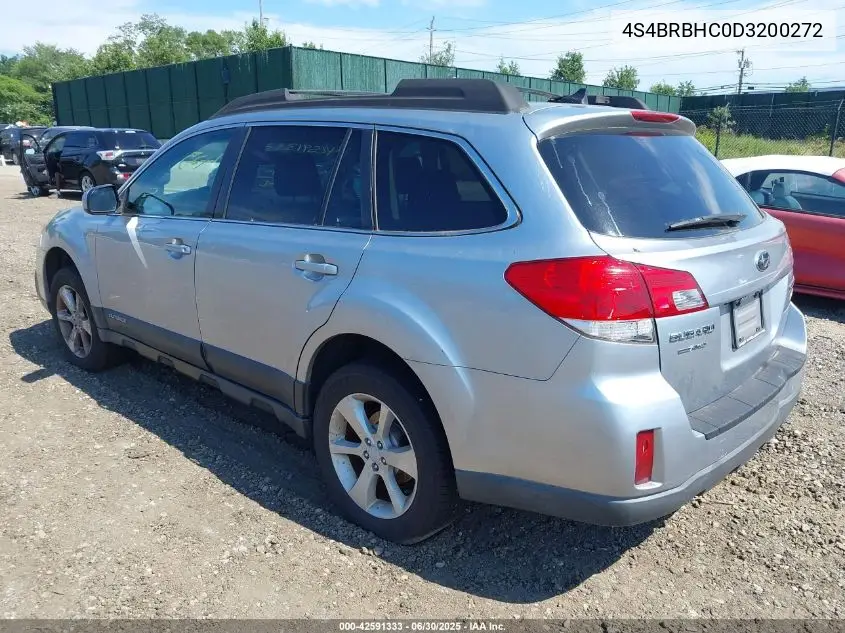 2013 Subaru Outback 2.5I Premium VIN: 4S4BRBHC0D3200272 Lot: 42591333