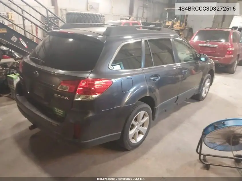 2013 Subaru Outback 2.5I Premium VIN: 4S4BRCCC3D3272516 Lot: 42613389