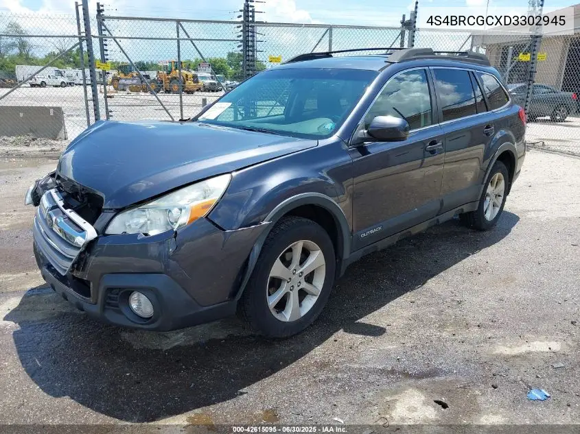 2013 Subaru Outback 2.5I Premium VIN: 4S4BRCGCXD3302945 Lot: 42615095