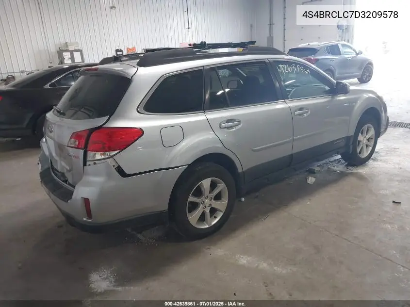 2013 Subaru Outback 2.5I Limited VIN: 4S4BRCLC7D3209578 Lot: 42639861
