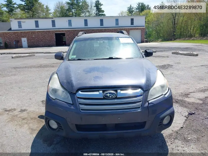 2014 Subaru Outback 2.5I Premium VIN: 4S4BRBDC4E3289870 Lot: 42199054