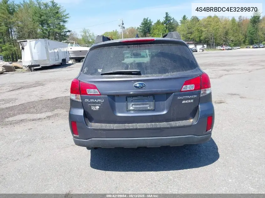 2014 Subaru Outback 2.5I Premium VIN: 4S4BRBDC4E3289870 Lot: 42199054