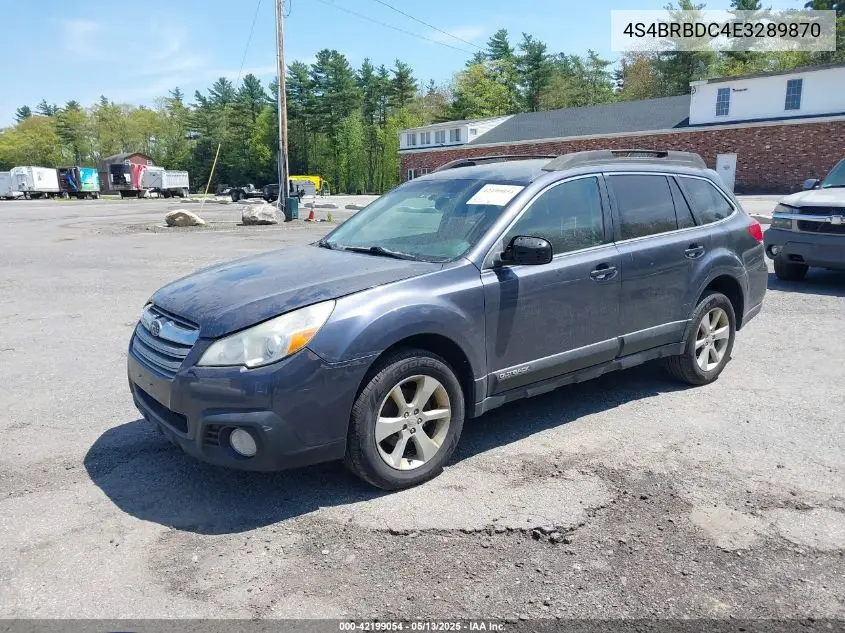 2014 Subaru Outback 2.5I Premium VIN: 4S4BRBDC4E3289870 Lot: 42199054